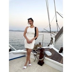 Babaton Aritzia Knit Halter Dress - White